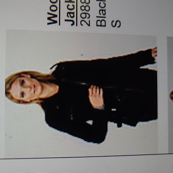 Wool Blend Black Notch Collar Belted Jacket - Picture 2 of 8